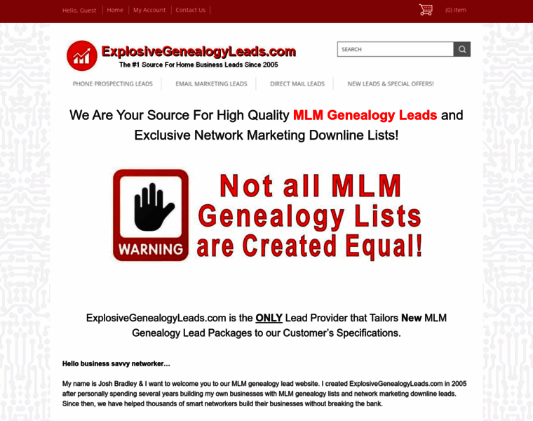 Explosivegenealogyleads.com thumbnail
