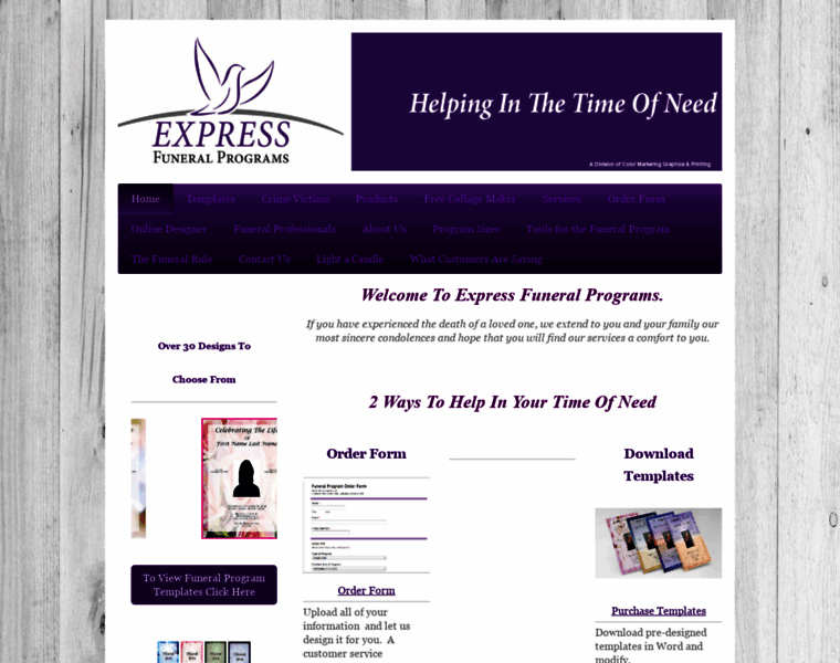 Expressfuneralprograms.com thumbnail