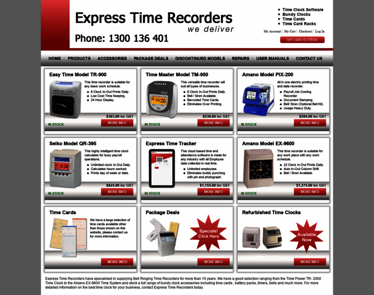 Expresstimerecorders.com.au thumbnail