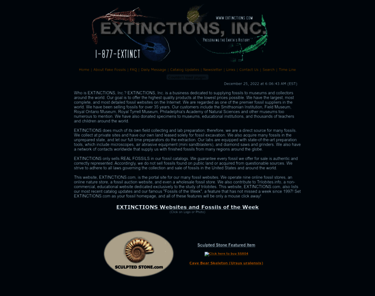 Extinctions.com thumbnail