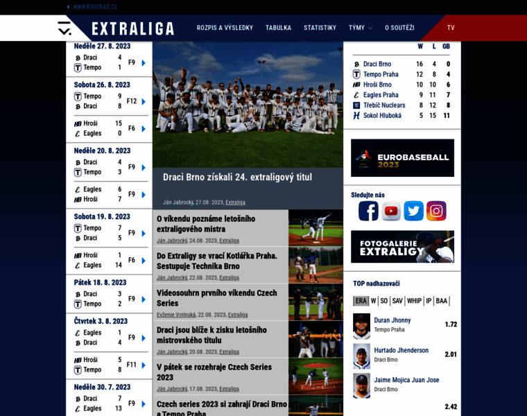 Extraliga.baseball.cz thumbnail