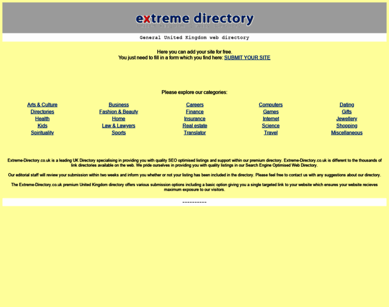 Extreme-directory.co.uk thumbnail