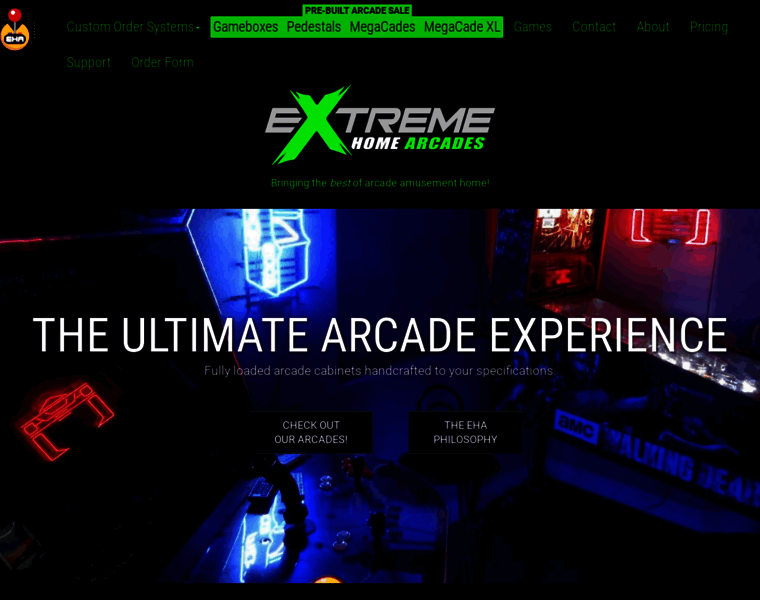 Extremehomearcades.com thumbnail