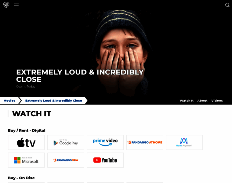 Extremelyloudandincrediblyclose.warnerbros.com thumbnail