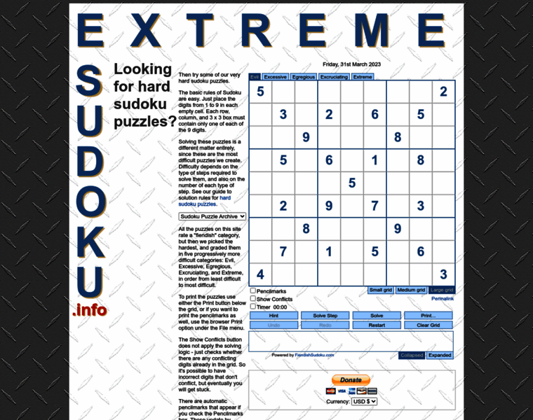 Extremesudoku.info thumbnail