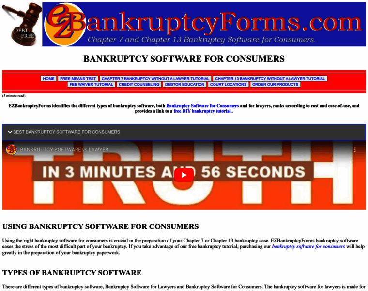 Ezbankruptcyforms.com thumbnail