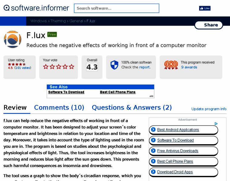 F-lux.software.informer.com thumbnail