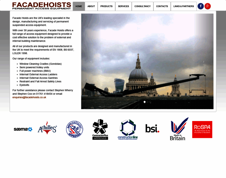 Facadehoists.co.uk thumbnail