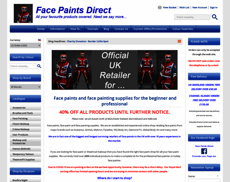 Facepaintsdirect.co.uk thumbnail