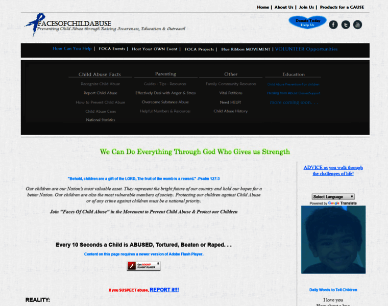Facesofchildabuse.org thumbnail