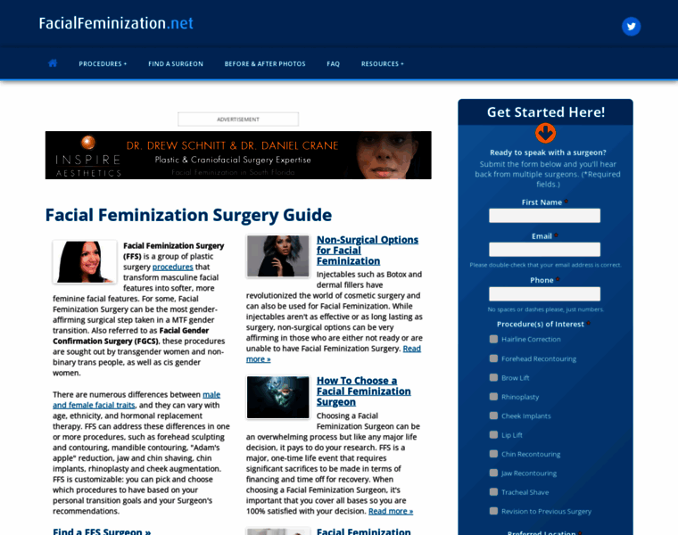 Facialfeminization.net thumbnail