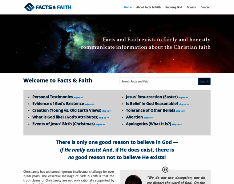 Factsandfaith.com thumbnail