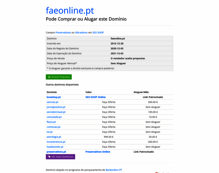 Faeonline.pt thumbnail