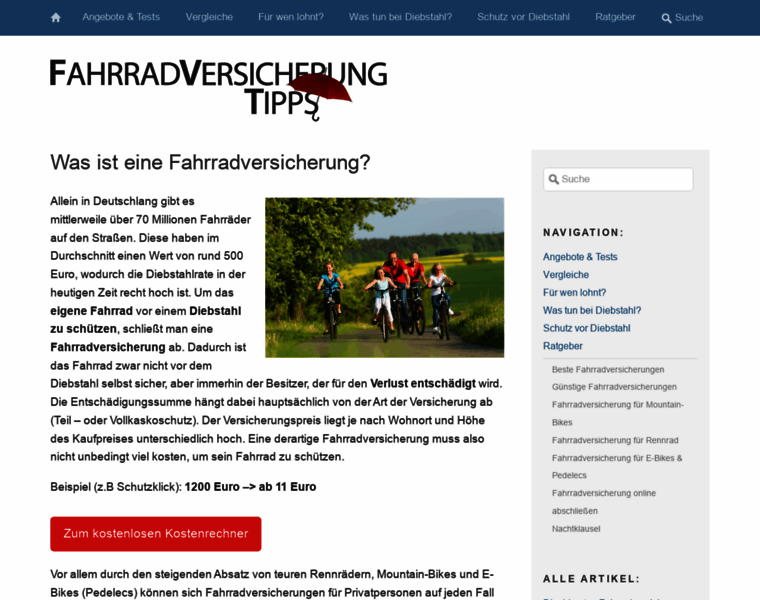 Fahrradversicherung-tipps.de thumbnail
