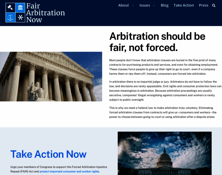 Fairarbitrationnow.org thumbnail