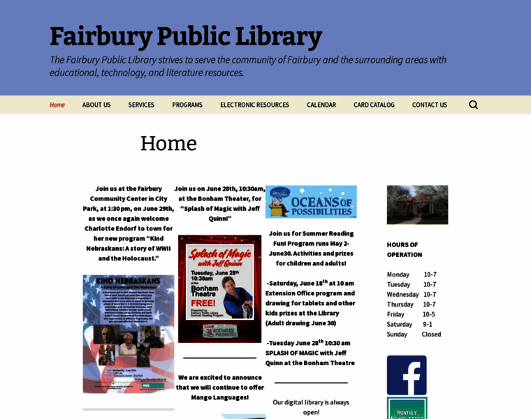 Fairburylibrary.org thumbnail