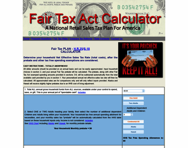 Fairtaxcalculator.org thumbnail