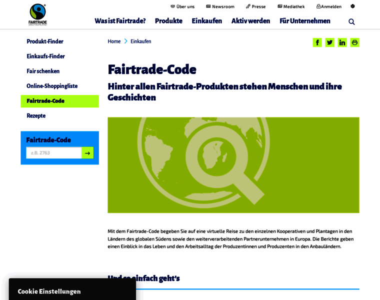 Fairtrade-code.de thumbnail