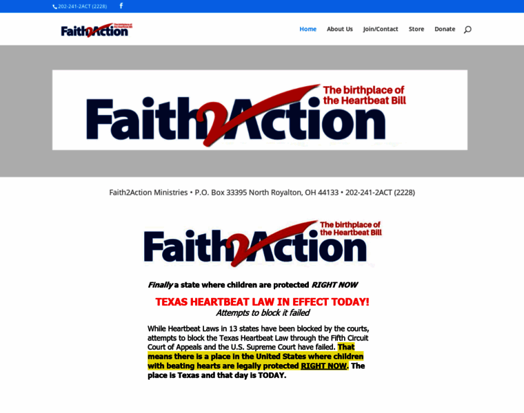 Faith2action.org thumbnail