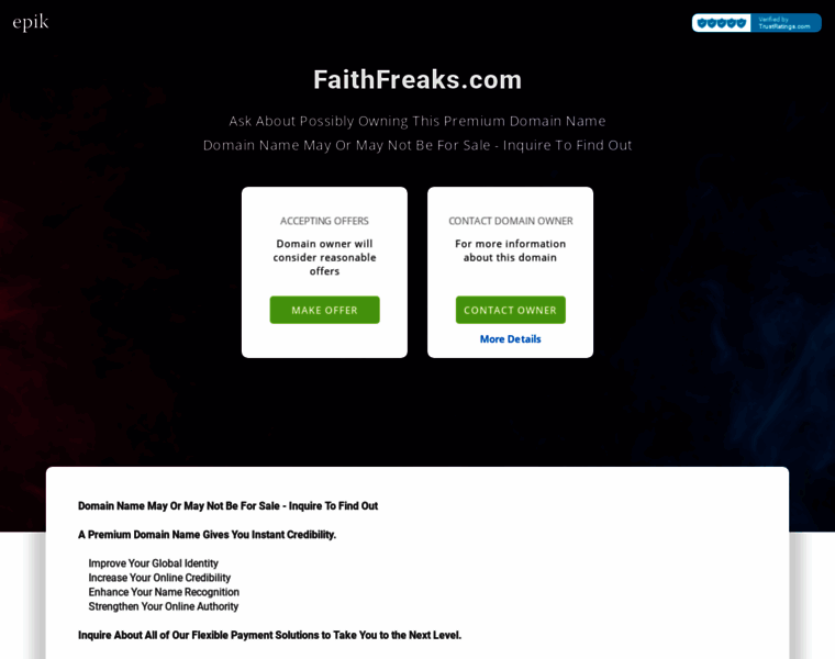 Faithfreaks.com thumbnail