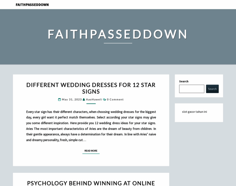 Faithpasseddown.com thumbnail