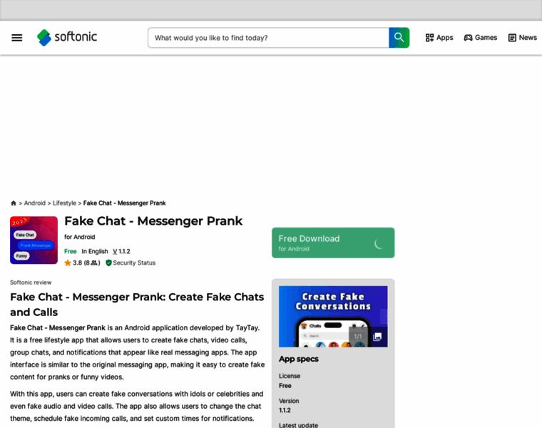 Fake-chat-messenger-prank-kdv.en.softonic.com thumbnail