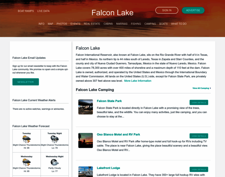 Falcon-lake.com thumbnail