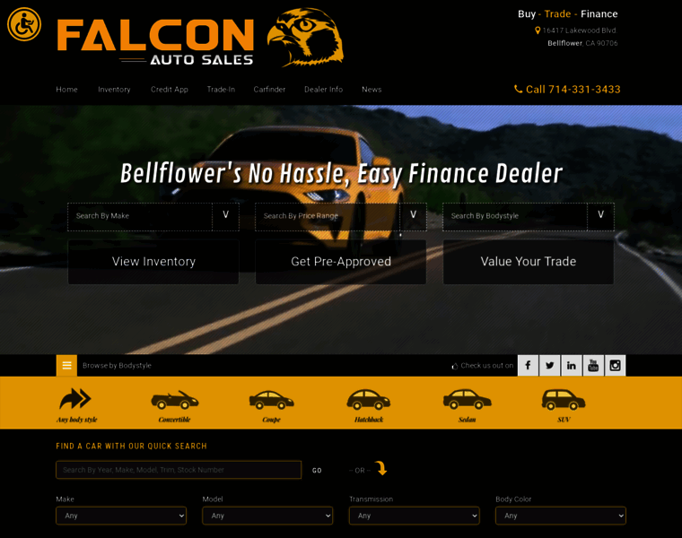 Falconautosales.com thumbnail