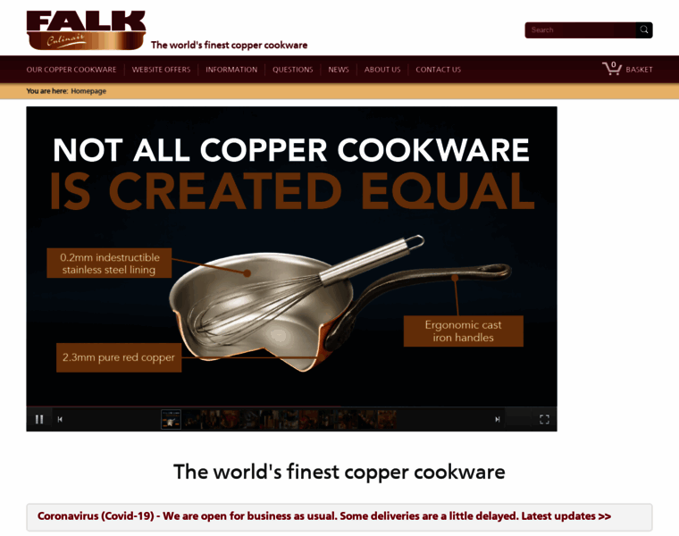 Falkcoppercookware.com thumbnail