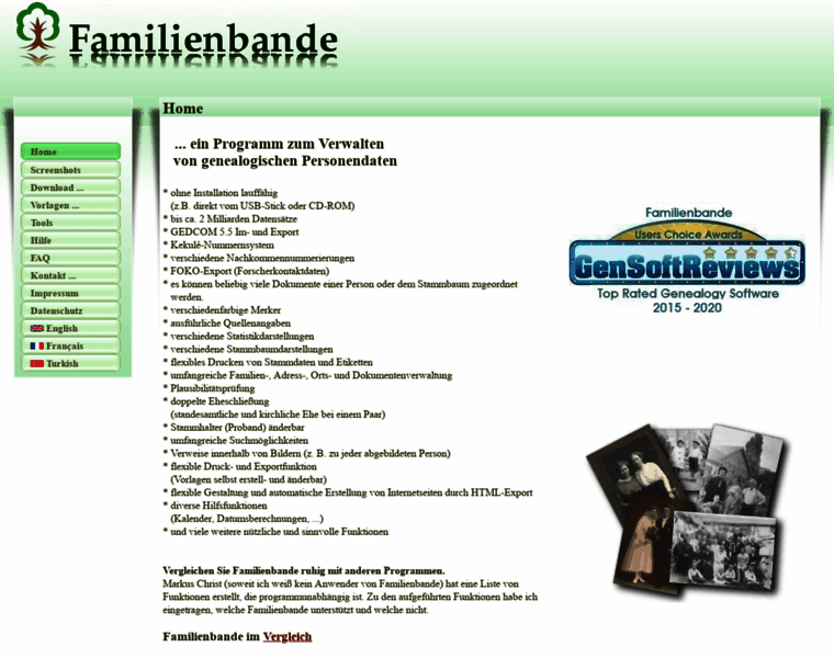 Familienbande-genealogie.de thumbnail