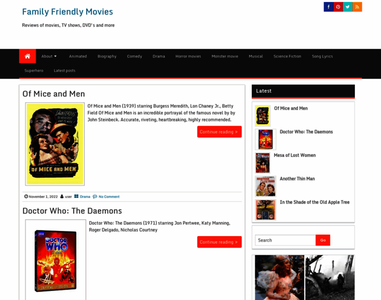 Family-friendly-movies.com thumbnail