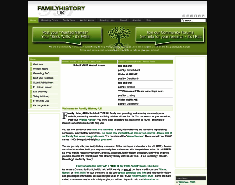 Familyhistory.uk.com thumbnail