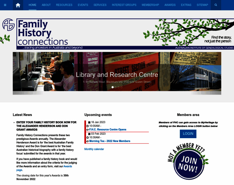Familyhistoryconnections.org.au thumbnail