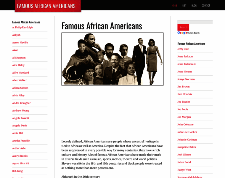 Famousafricanamericans.org thumbnail