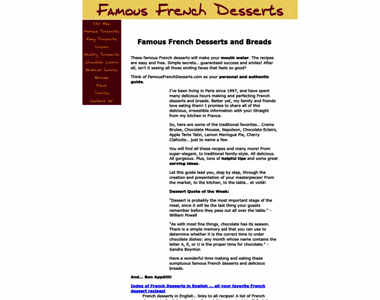 Famousfrenchdesserts.com thumbnail
