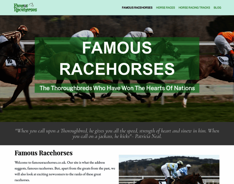 Famousracehorses.co.uk thumbnail