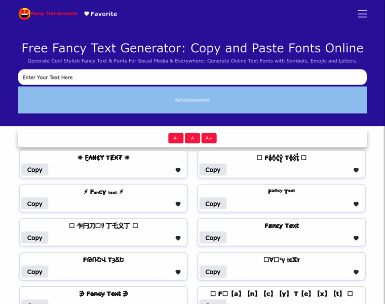 Fancytextgenerate.com thumbnail