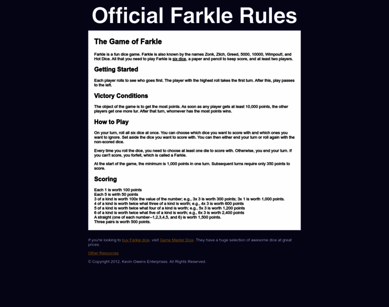 Farkle.biz thumbnail