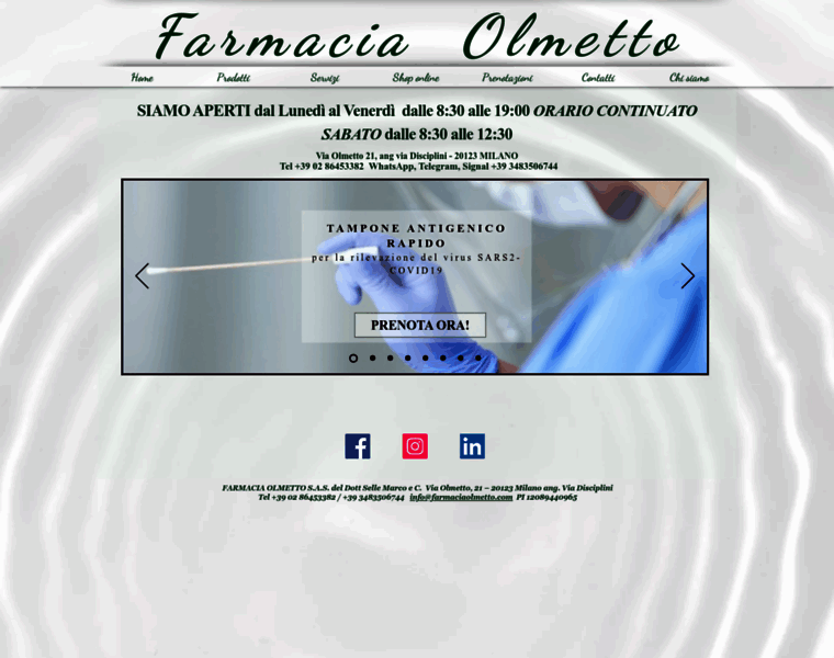 Farmaciaolmetto.com thumbnail