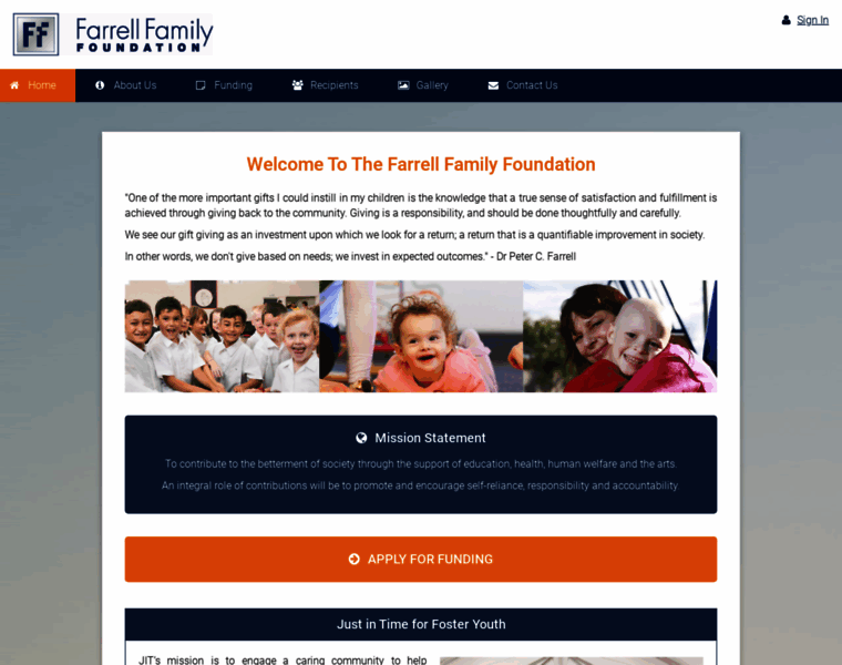 Farrellfamilyfoundation.com thumbnail