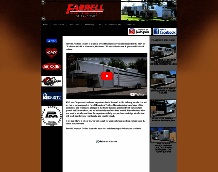 Farrellivestocktrailers.com thumbnail