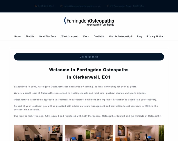 Farringdonosteopaths.co.uk thumbnail