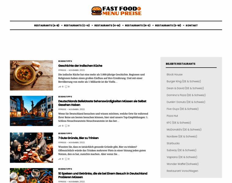 Fastfoodmenupreise.de thumbnail