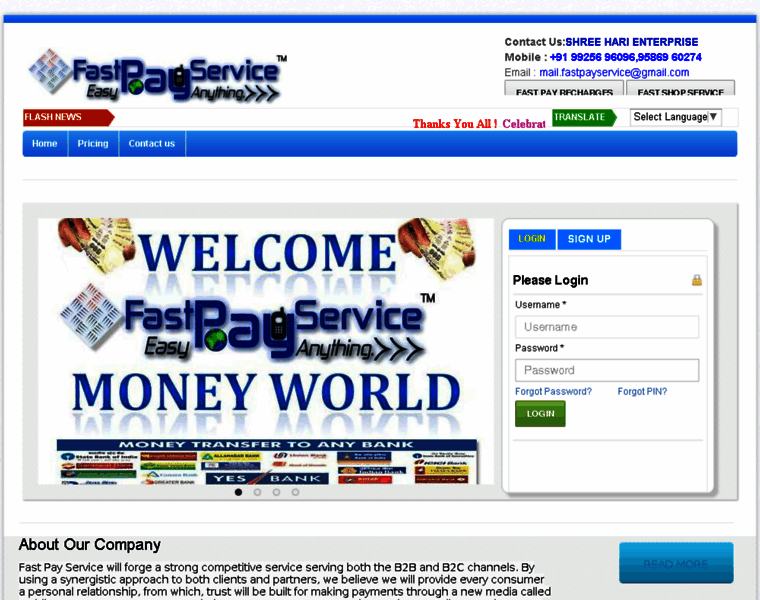 Fastpayservice.in thumbnail
