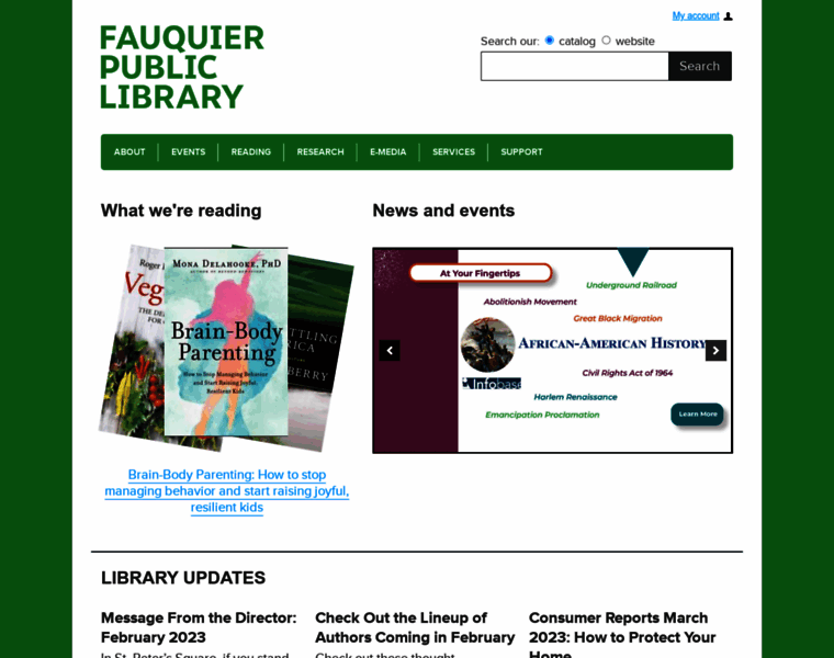 Fauquierlibrary.org thumbnail