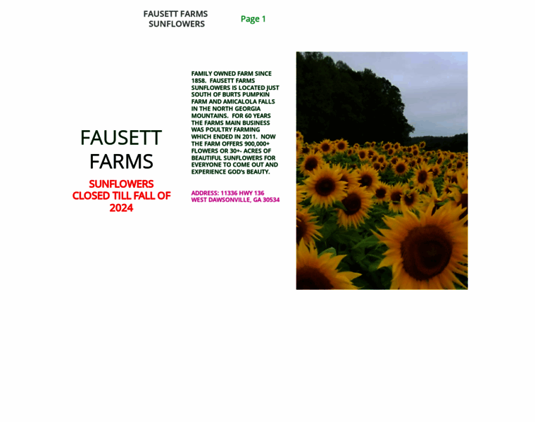 Fausettfarmssunflowers.com thumbnail