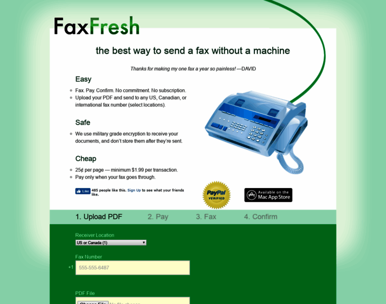 Faxfresh.com thumbnail