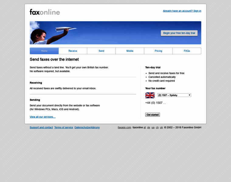 Faxonline.co.uk thumbnail