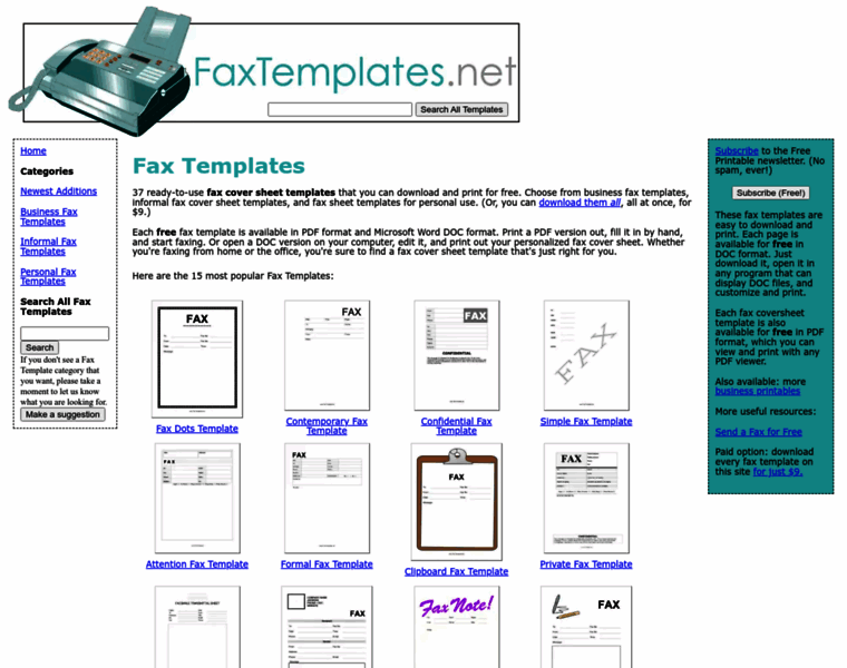 Faxtemplates.net thumbnail