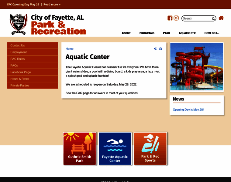 Fayetteaquaticcenter.com thumbnail